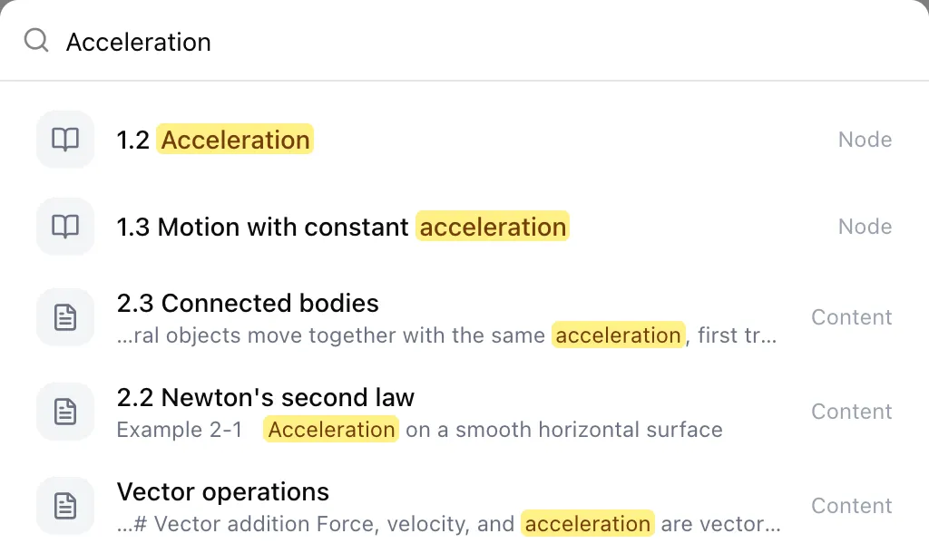 Search the current space