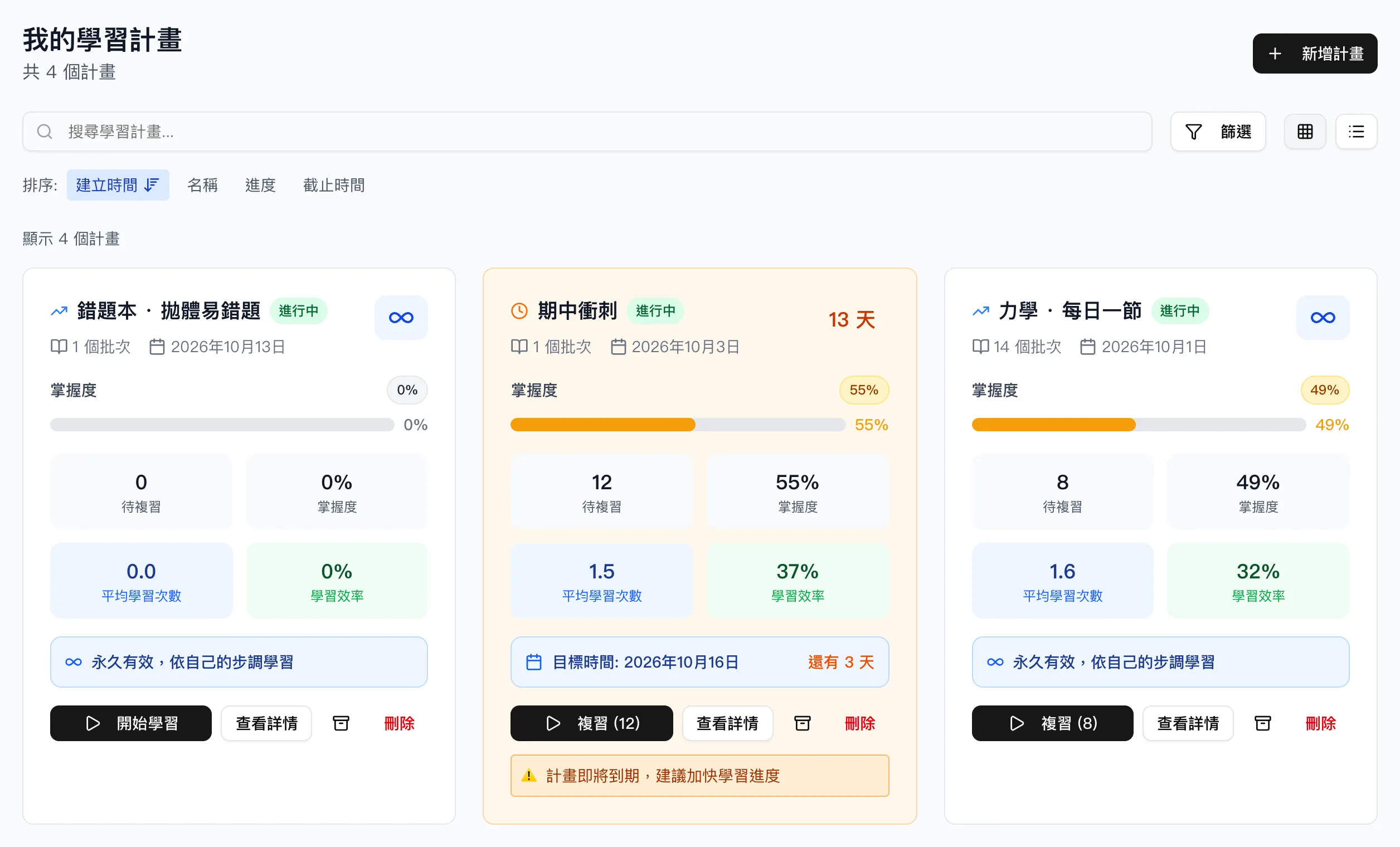 我的學習計畫